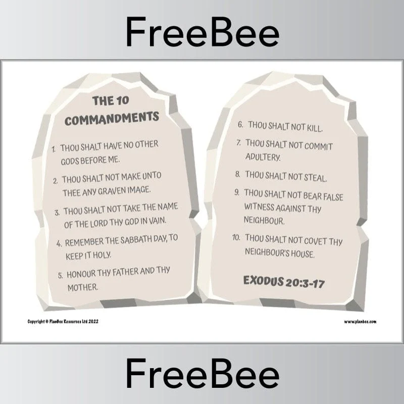 10 Commandments KS2 Poster