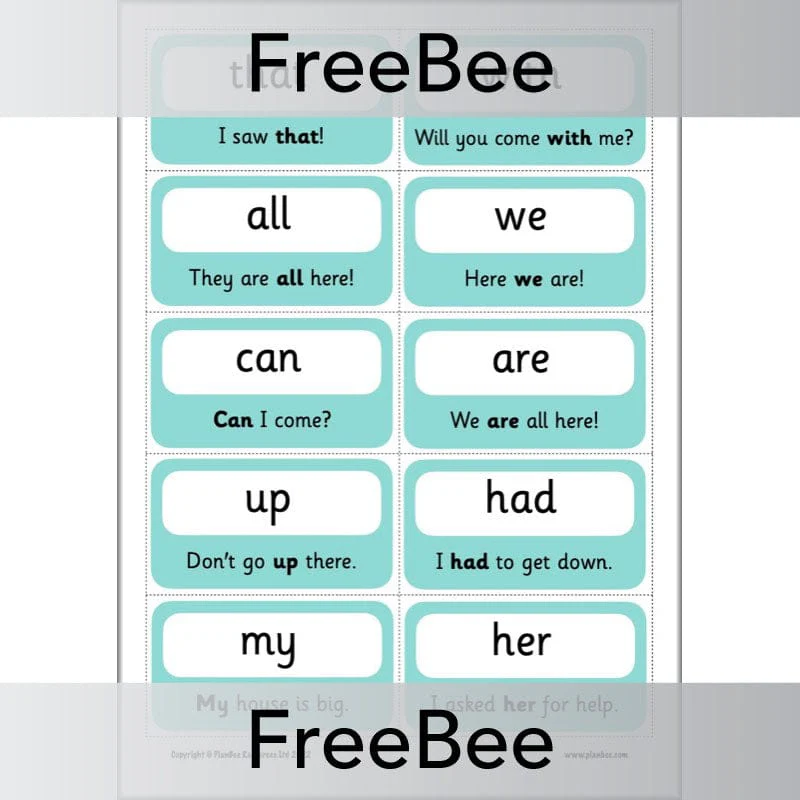 100 High Frequency Words Flashcards - Image 3