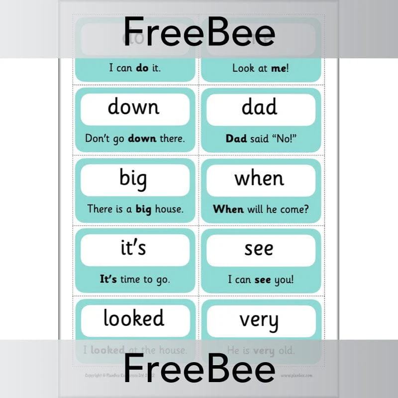 100 High Frequency Words Flashcards - Image 6