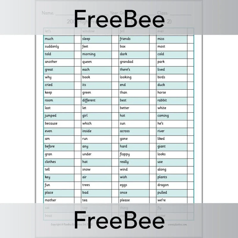 200 High Frequency Words Flashcards - Image 15