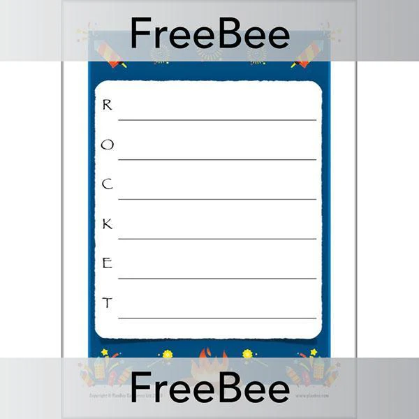 Bonfire Night-themed Acrostic Poem Templates - Image 3