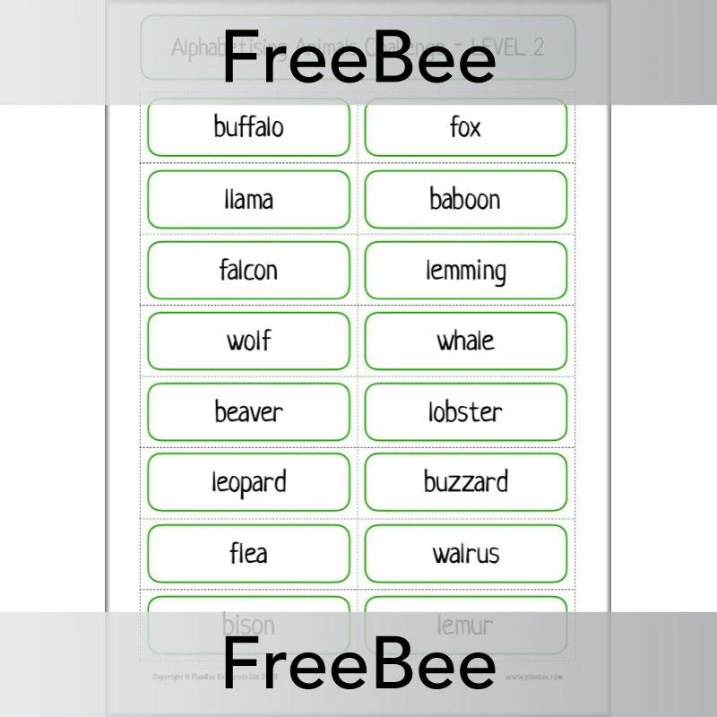 Alphabetising Animals Challenges - Image 5
