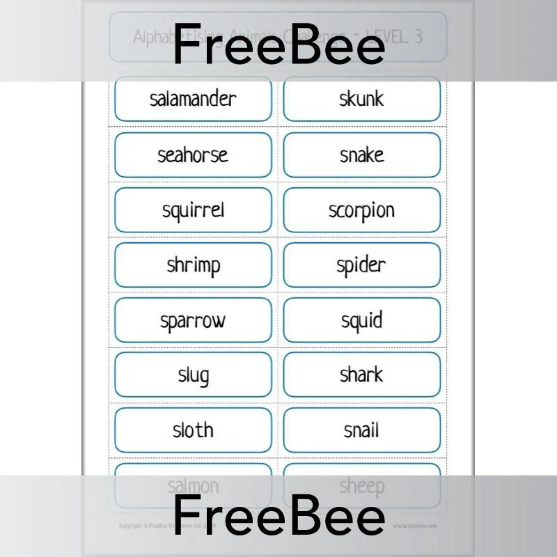 Alphabetising Animals Challenges - Image 6