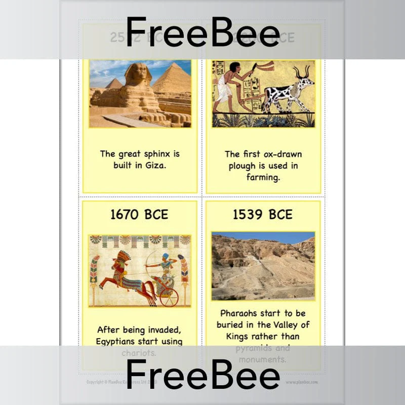 Ancient Egypt Timeline KS2 Cards - Image 2