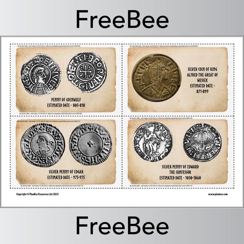 Anglo Saxon Coins Picture Cards