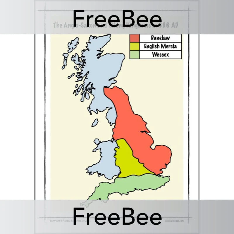 Anglo-Saxon Kingdoms KS2 Map - Image 2