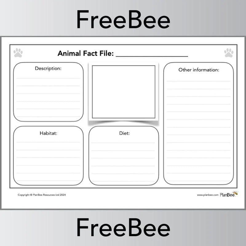 Animal Fact File Template