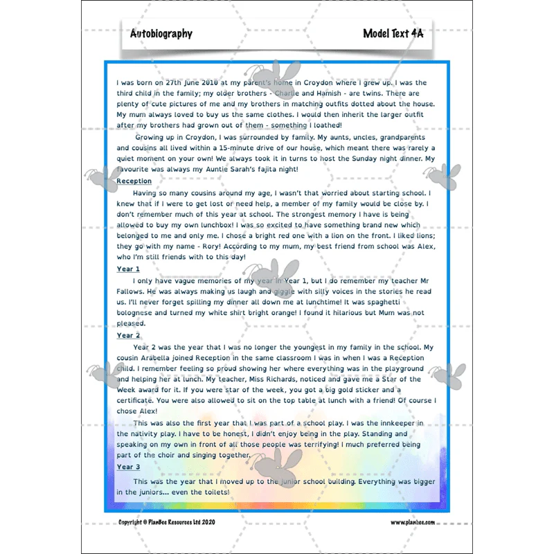 Autobiography KS2 - Image 16