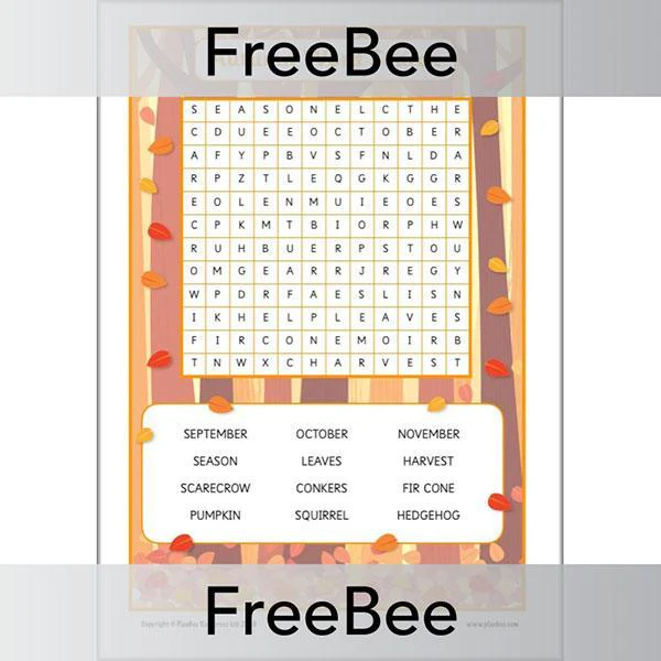 Autumn Word Search