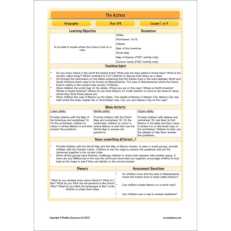 Aztecs Topic Enrichment Pack - Image 26