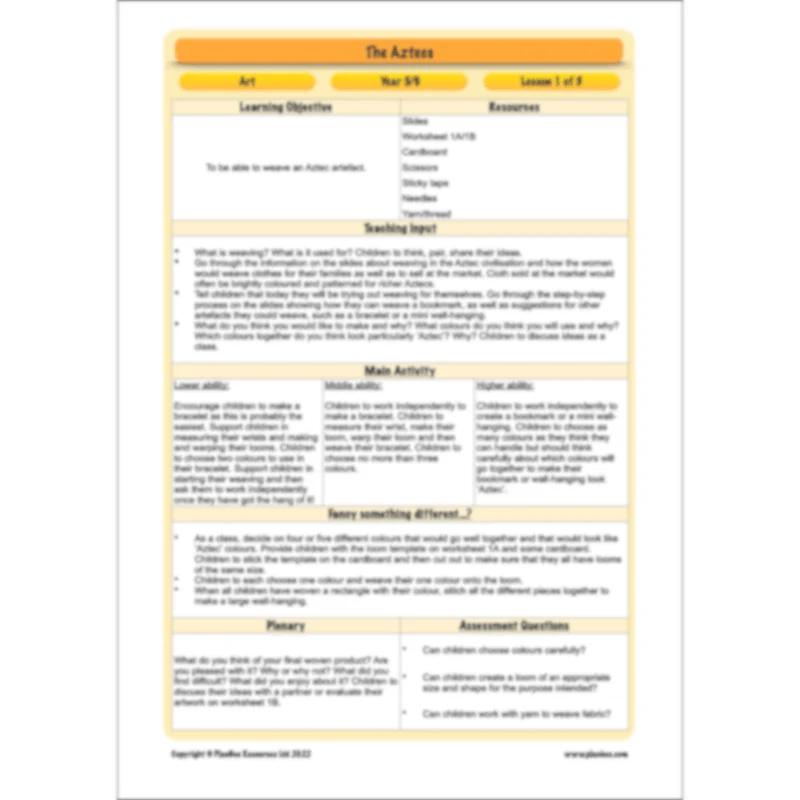 Aztecs Topic Enrichment Pack - Image 33