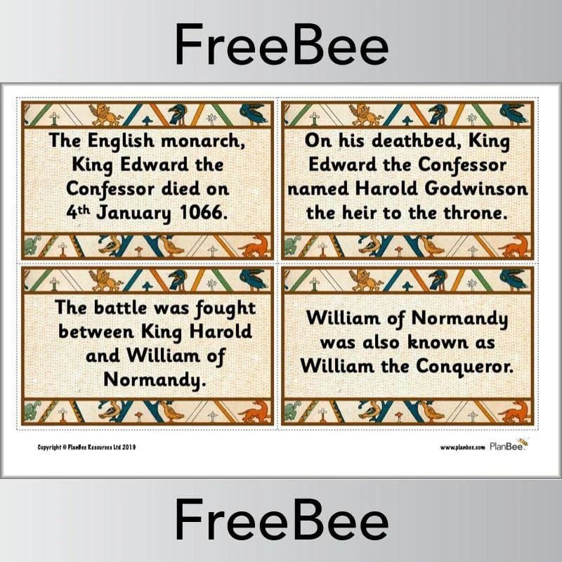 Battle of Hastings KS2 Fact Cards - Image 4
