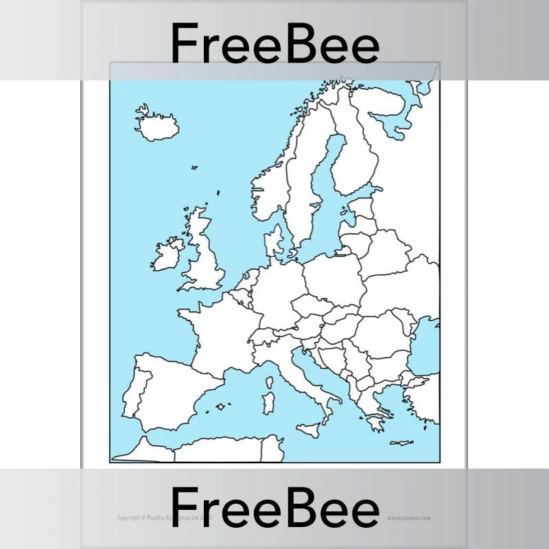 Blank Map of Europe KS2
