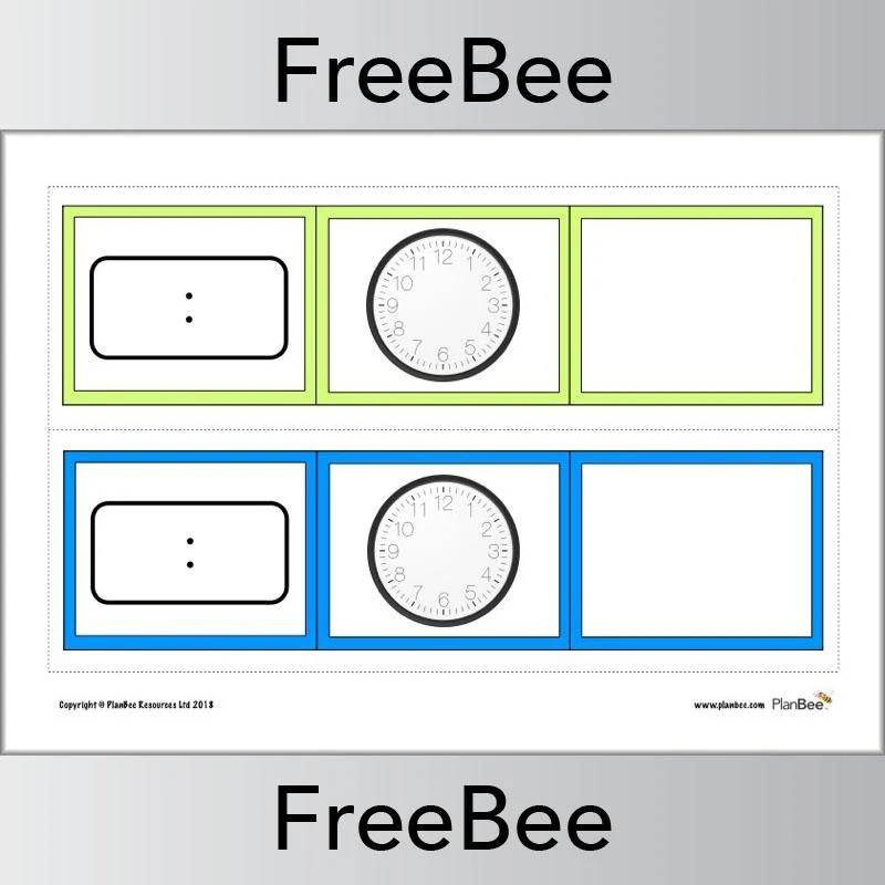 Blank Timetable and Clock Template - Image 6