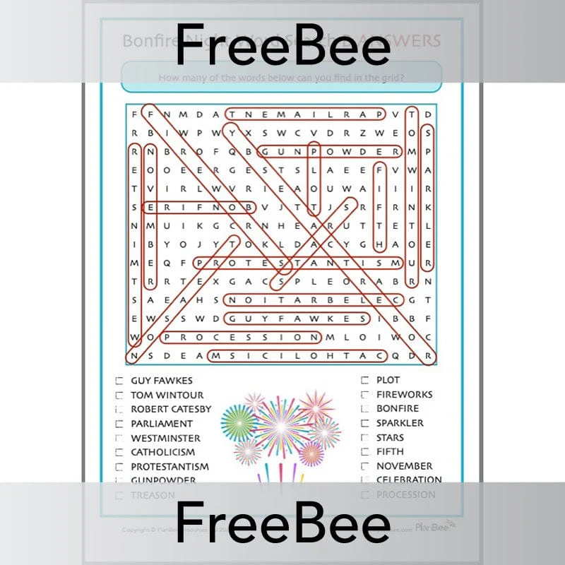 Bonfire Night Word Search - Image 4