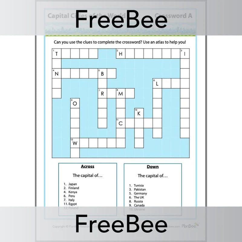 Capital Cities Crossword