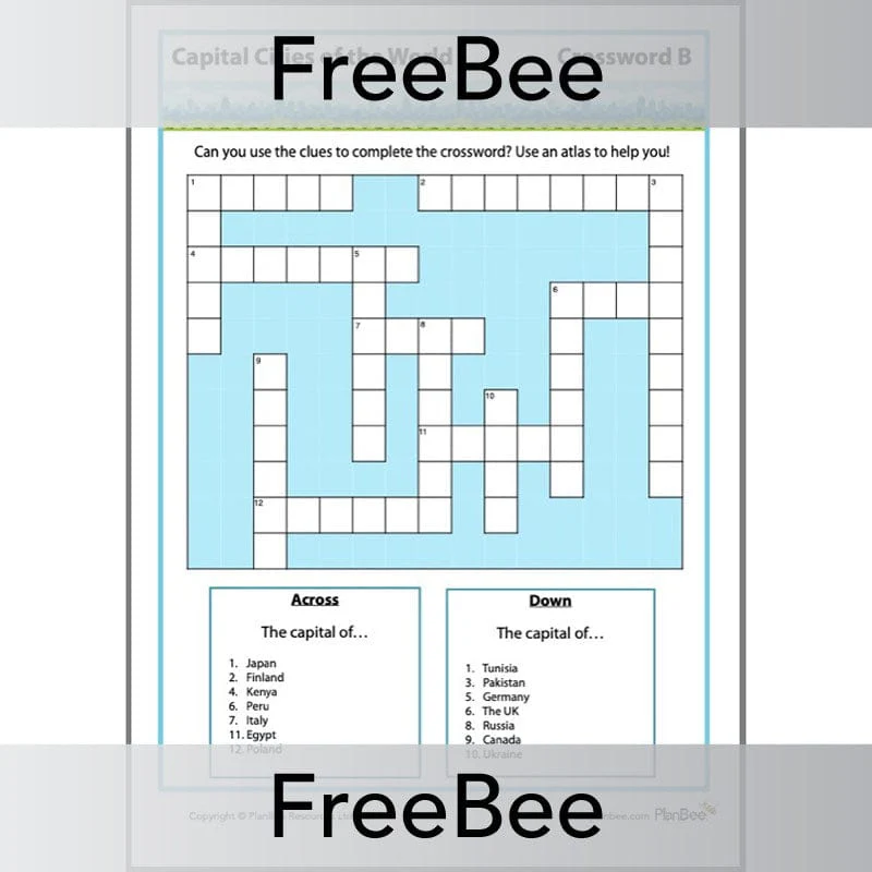 Capital Cities Crossword - Image 2