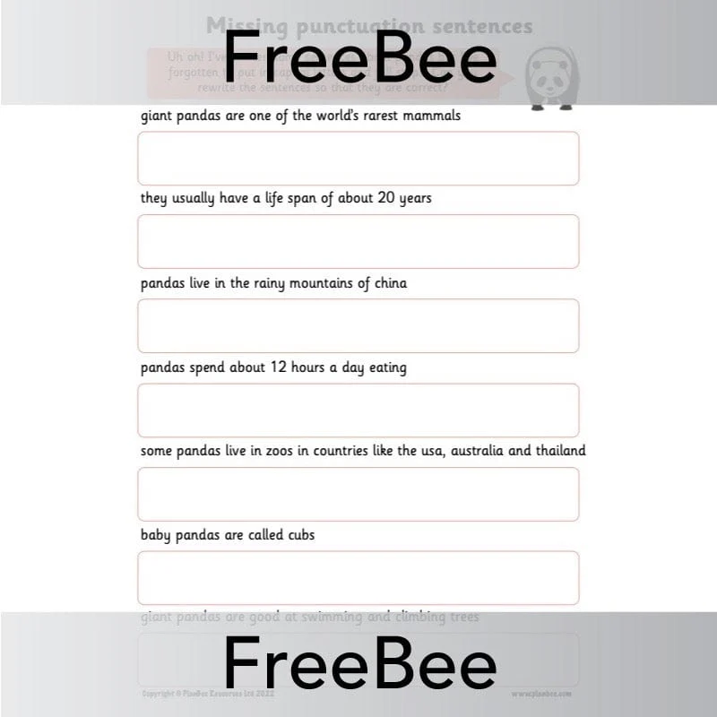 Capital Letters and Full Stops Worksheets - Image 5
