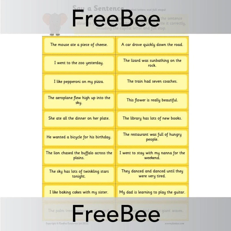Capital Letters and Full Stops Worksheets - Image 7