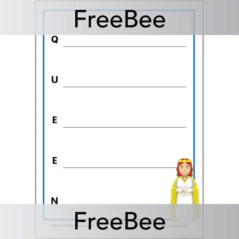 Castle Acrostic Poem Template - Image 3