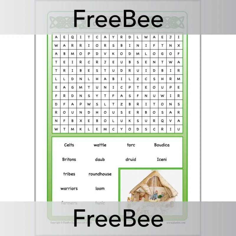 Celts KS2 Word Search