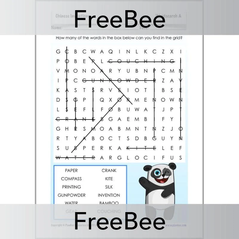 Chinese Inventions Wordsearch - Image 2