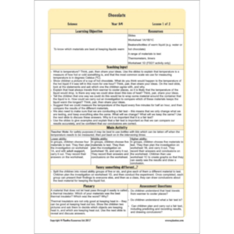 Chocolate Topic Enrichment Pack - Image 25