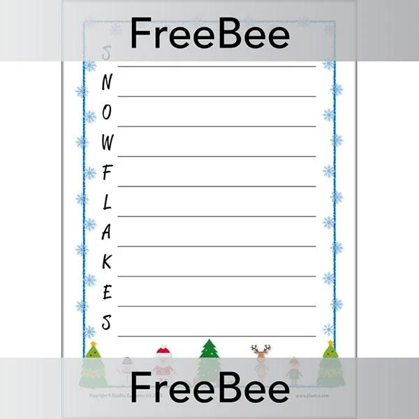 Christmas Acrostic Poem Templates - Image 3