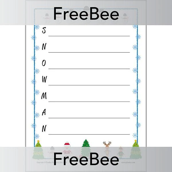 Christmas Acrostic Poem Templates - Image 5