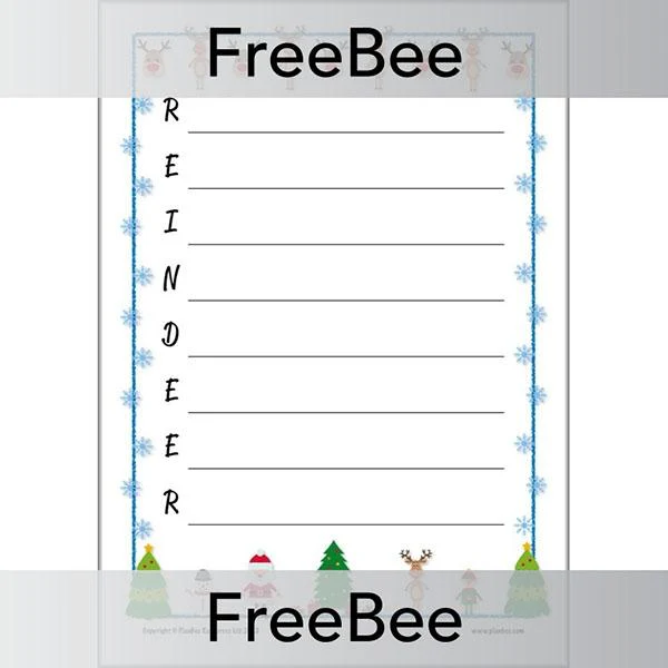 Christmas Acrostic Poem Templates - Image 7