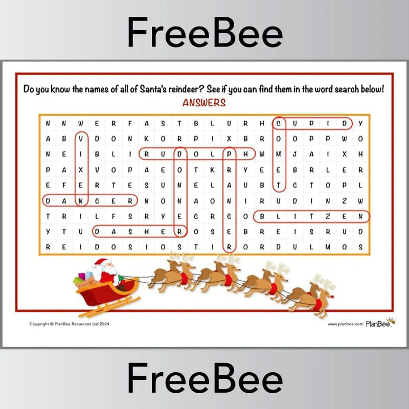 Christmas Reindeer Word Search - Image 3