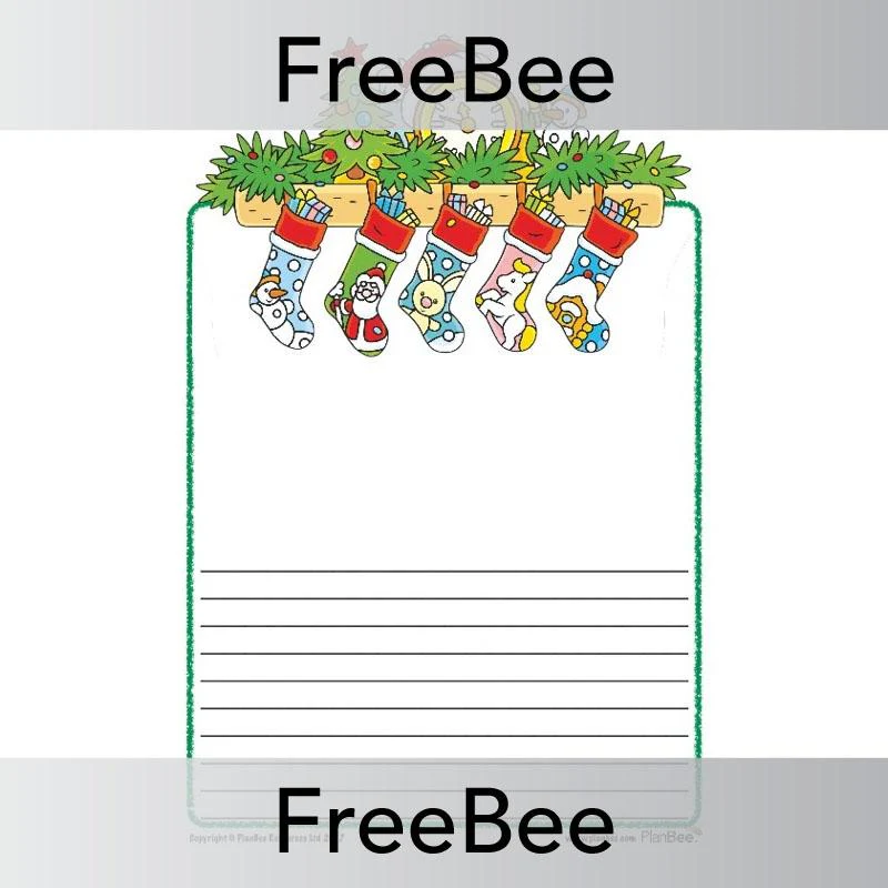 Christmas Stockings Writing Frame - Image 3