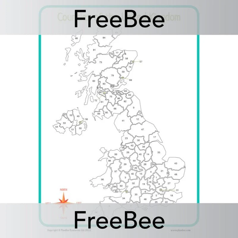 Counties of the UK Maps