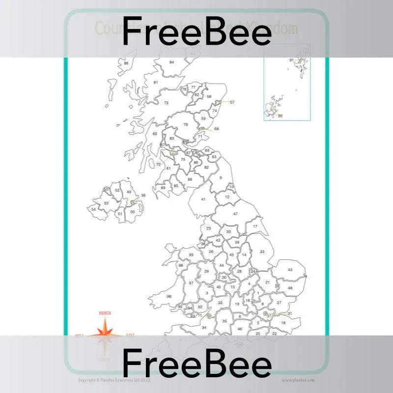 Counties of the UK Maps - Image 4