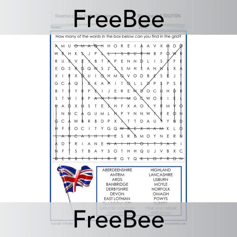 Counties of the UK Word Search - Image 2