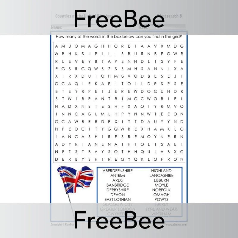 Counties of the UK Word Search - Image 4