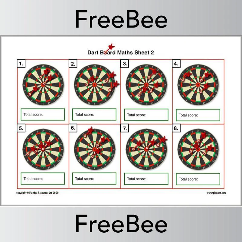 Dart Board Maths Worksheets - Image 3