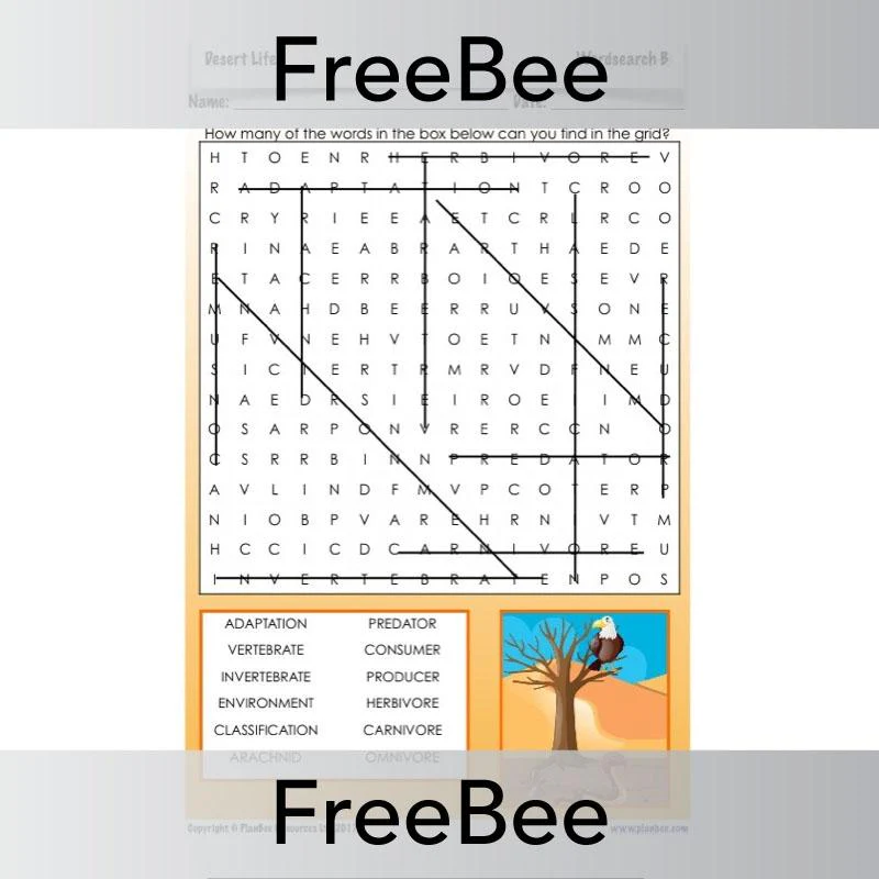 Desert Life Word Search - Image 4