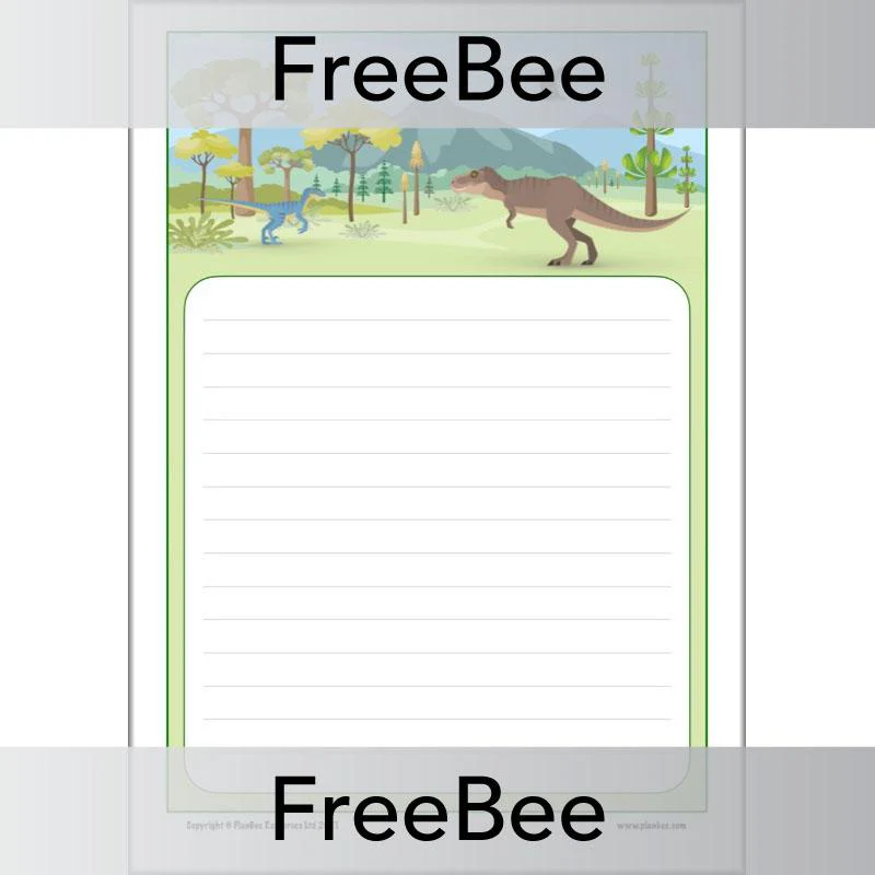 Dinosaur Writing Paper - Image 2