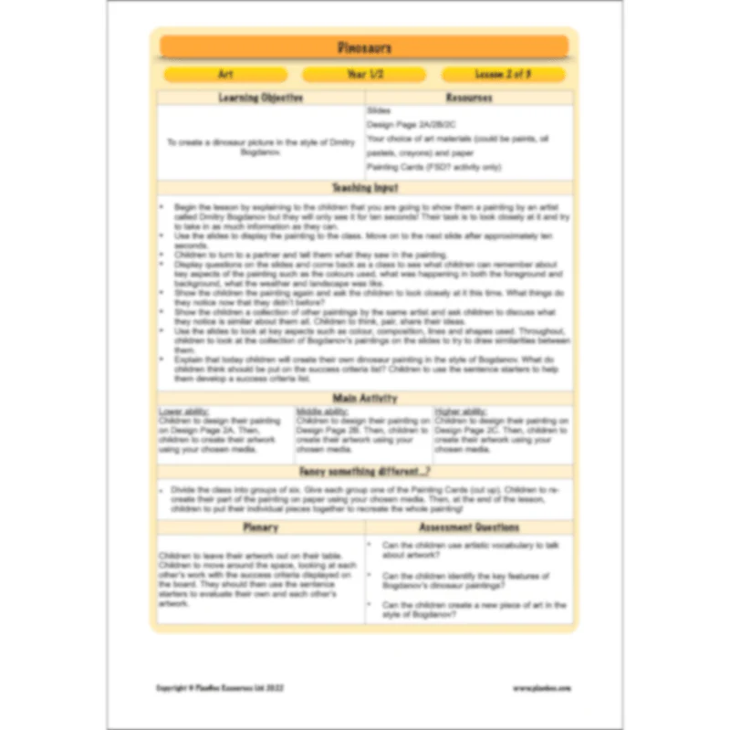 Dinosaurs KS1 Topic Enrichment Pack - Image 42