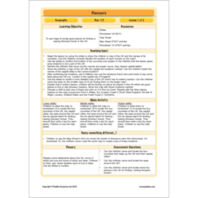 Dinosaurs KS1 Topic Enrichment Pack - Image 58