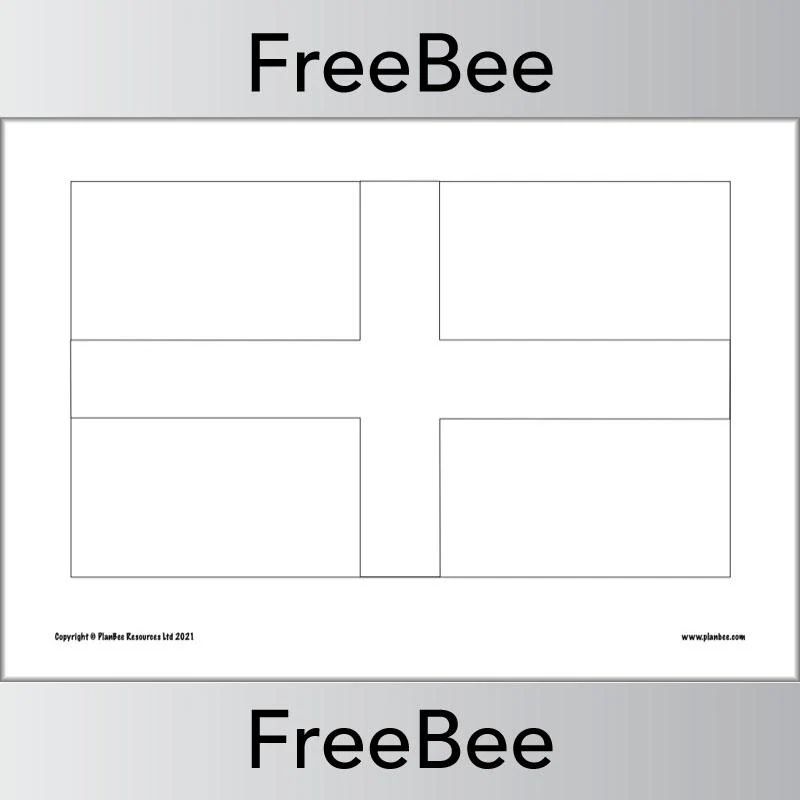 England Flag Template - Image 3