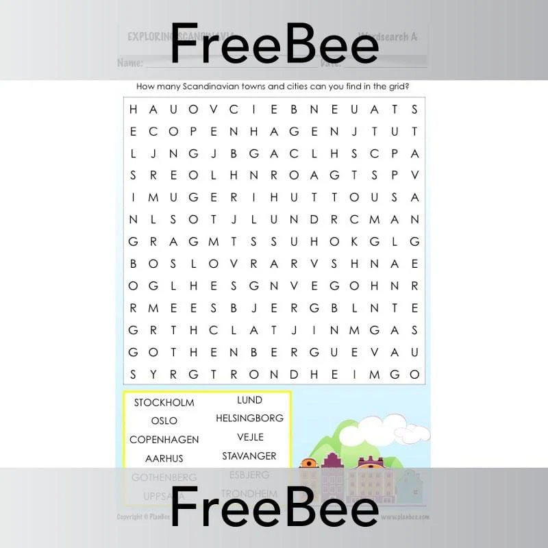 Exploring Scandinavia Word Search