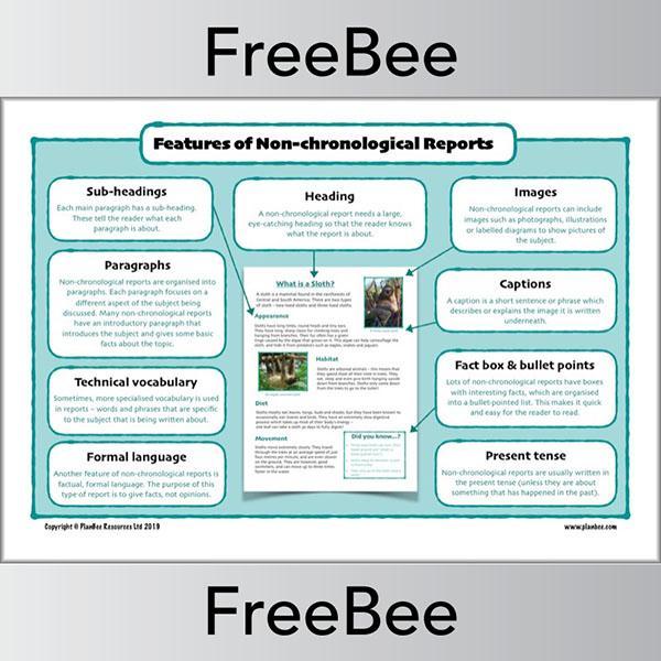 Features of Non-chronological Reports Poster