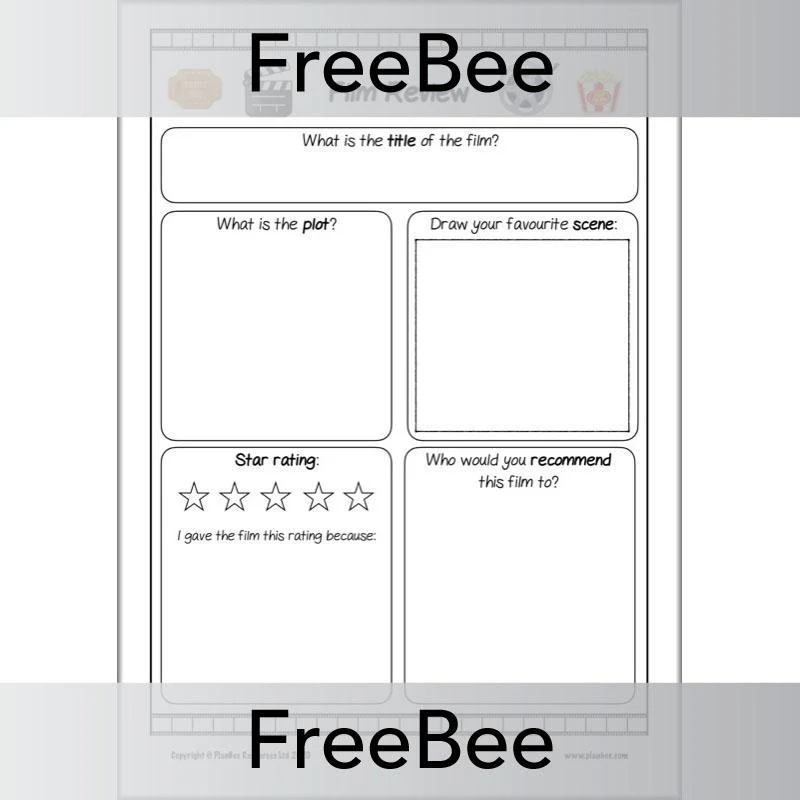 Film Review Sheets - Image 3
