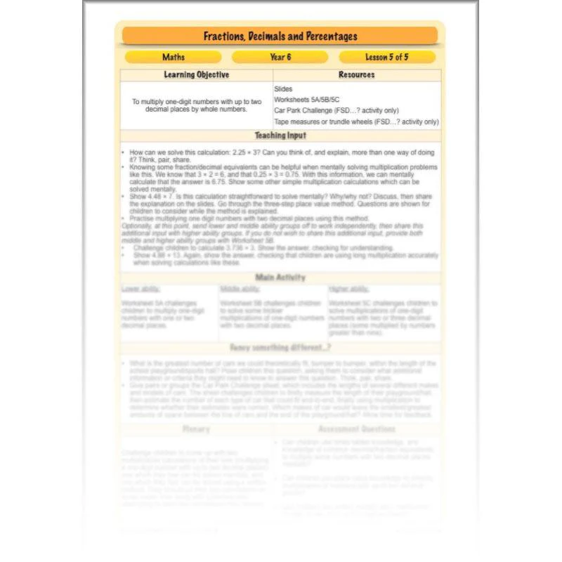 Fractions, Decimals and Percentages - Image 55