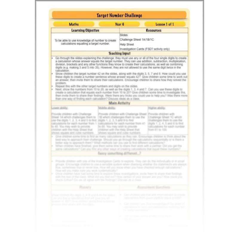 FREE Sample Lesson: Target Number Challenge - Image 9