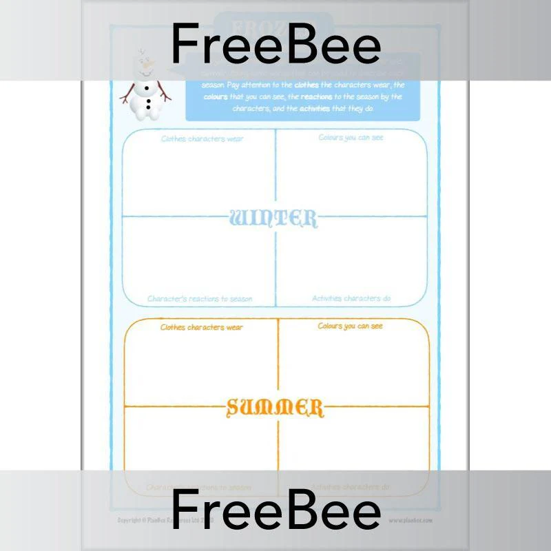 Frozen Activity Sheets
