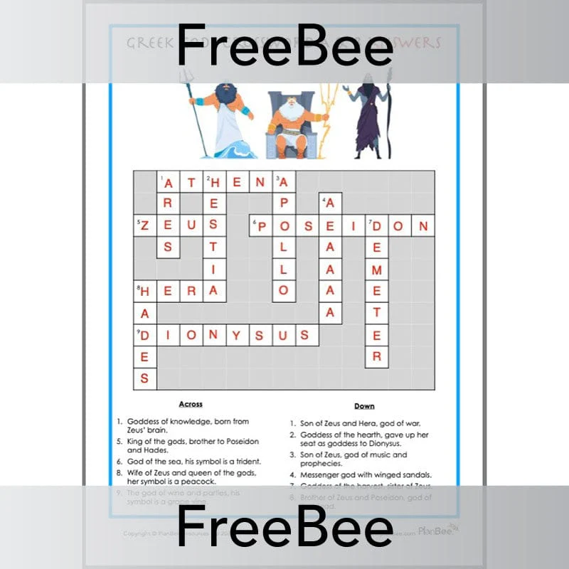 Greek Gods Crosswords - Image 3