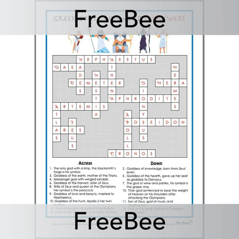 Greek Gods Crosswords - Image 5